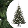 vidaXL Mākslīgā Ziemassvētku egle ar bumbiņu 120 cm 150 LED