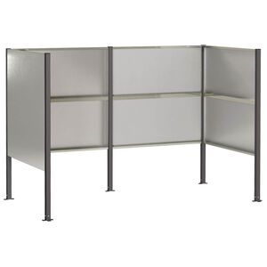vidaXL Atkritumu tvertņu ekrāns 167 x 85 x 113 cm Nerūsējo&scaron;s tērauds
