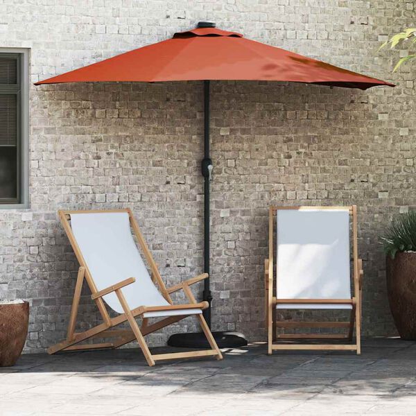 vidaXL Dārza parasols Sarkanbrūns 294 x 150 x 223 cm