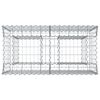 vidaXL Gabions pacelta gulta Sudraba 100 x 50 x 80 cm Cinkots tērauds