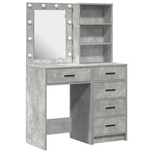 vidaXL Dressing galds 2 gab. Pelēka 50 x 41 x 135 cm Inženierijas koks