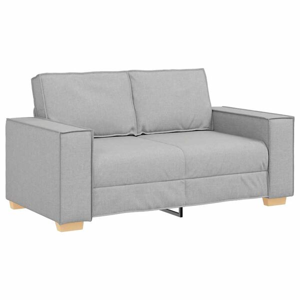 vidaXL divvietīgs dīvāns, mākoņpelēks, 120 cm, audums