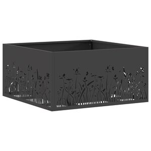 vidaXL Uguns bedre Melna 60 x 60 x 30 cm Tērauds