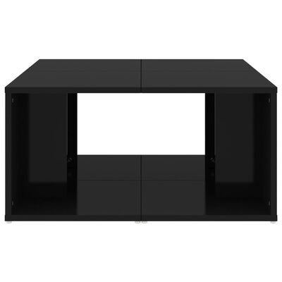 vidaXL kafijas galdiņi, 4 gab., 33x33x33 cm, melni, skaidu plāksne