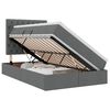 vidaXL LED uzglabā&scaron;anas gulta ar matraci Tum&scaron;i pelēka 120 x 190 cm