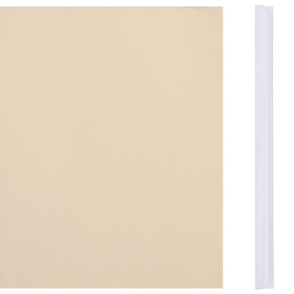 vidaXL dārza aizslietņi, 4 gab., PVC, 35x0,19 m, krēmkrāsas
