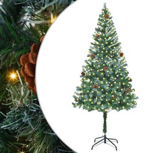 vidaXL Mākslīgā Ziemassvētku eglīte Zaļa 180 cm PVC un tērauds