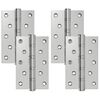 vidaXL Eņģe 4 gab. 130 x 75 x 13 mm Sudraba Tērauds