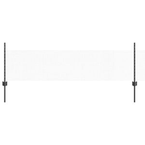 vidaXL Se&scaron;stūra žogs ar stabu 25 x 0,5 m PVC pārklāts tērauds Pelēka