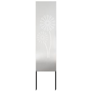 vidaXL Dārza privātuma ekrāns Sudraba 32 x 140 cm Nerūsējo&scaron;s tērauds