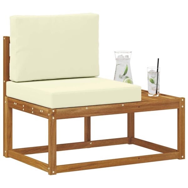 vidaXL Āra galējais dīvāns Dabiska 91 x 63 x 73 cm Cietā akācijas koks