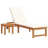 vidaXL Sauļo&scaron;anās krēsls 2 gab. Cietā akācijas koks Brūna