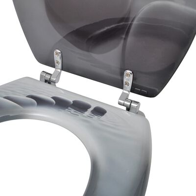vidaXL tualetes poda sēdekļi ar vākiem, 2 gab., MDF, akmeņu dizains