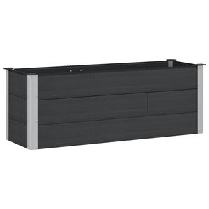 vidaXL Augstā puķu kaste Melns 150 x 50 x 54 cm