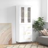 vidaXL augstais skapis, balts, 69,5x34x180 cm, inženierijas koks