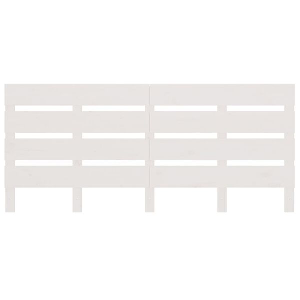 vidaXL galvgalis, balts, 200x3x80 cm, priedes masīvkoks