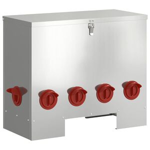 vidaXL Vistas barotava Sudraba 60,5 x 29 x 51 cm Cinkots tērauds