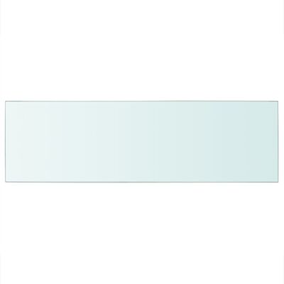 vidaXL sienas plaukts, 80x25 cm, caurspīdīgs stikls