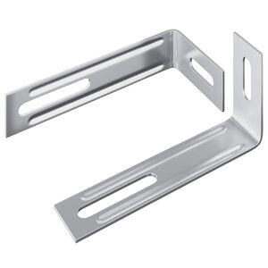 vidaXL Pretapļu turētājs 2 Sudraba 74,5 x 15 x 32 mm Dzelzs