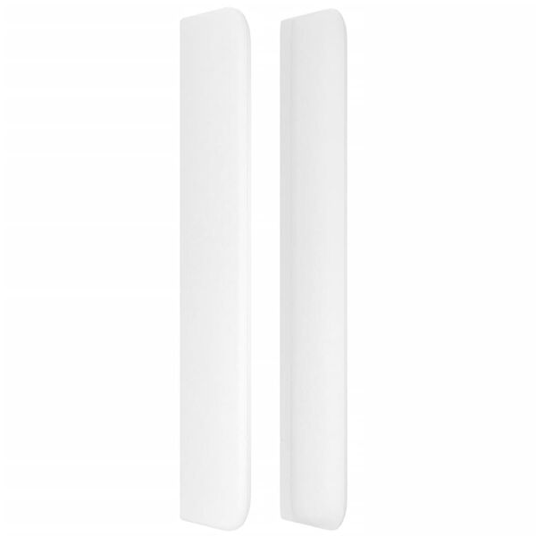 vidaXL galvgalis ar malām, 103x16x118/128 cm, balta mākslīgā āda