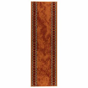 vidaXL Skrējēju paklājs FLORNES Austs Oranža 67 cm x 150 cm PP 7 mm