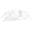 vidaXL siltumnīca ar tērauda rāmi, balta, 20 m&sup2;, 5x4x2,3 m