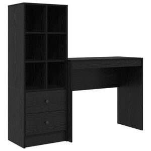 vidaXL Galds Melns ozolkoks 135,5 x 40 x 127 cm 2 gab.