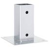 vidaXL Statu pamatnes Kvadrāts 4 gab Sudrabs 61x61 mm Cinkots tērauds