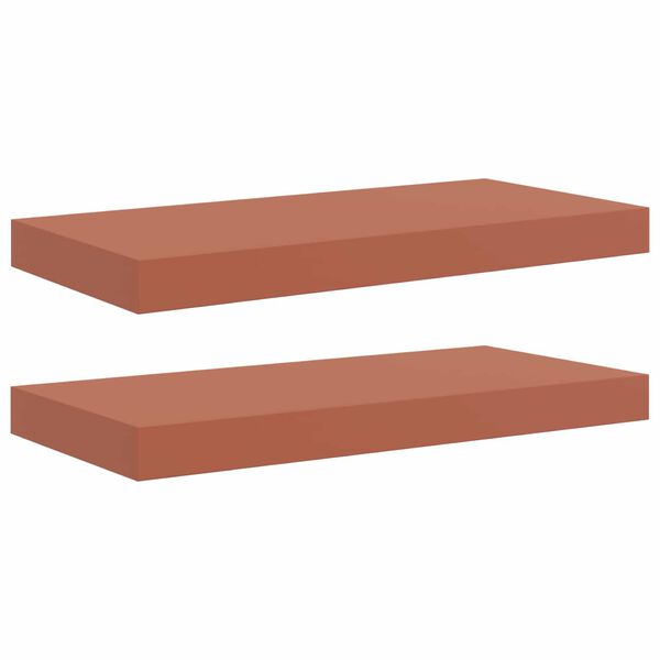 vidaXL Sienas plaukts 2 pcs Sarkana 50 x 23 x 4 cm Inženierijas koks