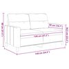 vidaXL divvietīgs dīvāns, krēmkrāsas audums, 120 cm