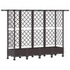 vidaXL Pacelta gulta ar treliem un jumtu Brūna 202,5 x 40 x 127 cm PP