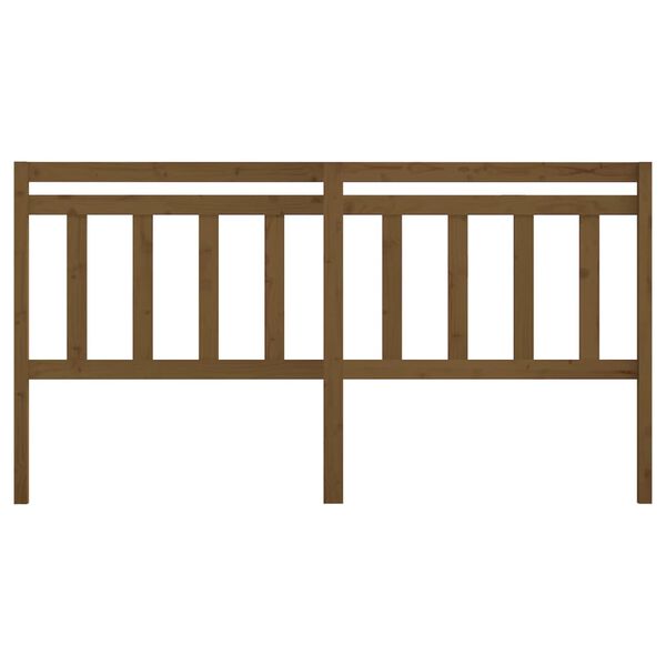 vidaXL gultas galvgalis, medus brūns, 186x4x100 cm, priedes masīvkoks