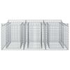vidaXL Gabions pacelta gulta Sudraba 150 x 100 x 60 cm Cinkots tērauds