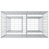 vidaXL Gabions pacelta gulta Sudraba 90 x 50 x 80 cm Cinkots tērauds