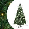 vidaXL Mākslīgā Ziemassvētku eglīte su 300 LED ar statīvu Zaļa 210 cm