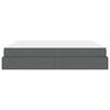 vidaXL Gultas rāmis ar matraci 2 pcs Dūmakaini pelēks audums