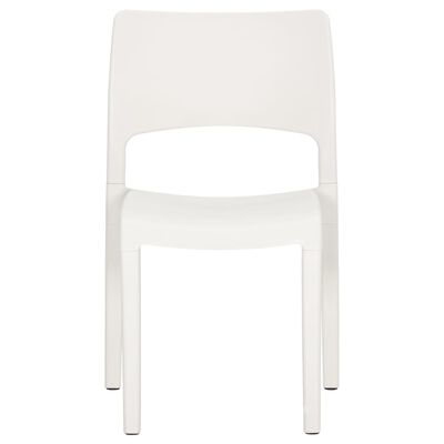 vidaXL dārza krēsli, 2 gab., balti, polipropilēns