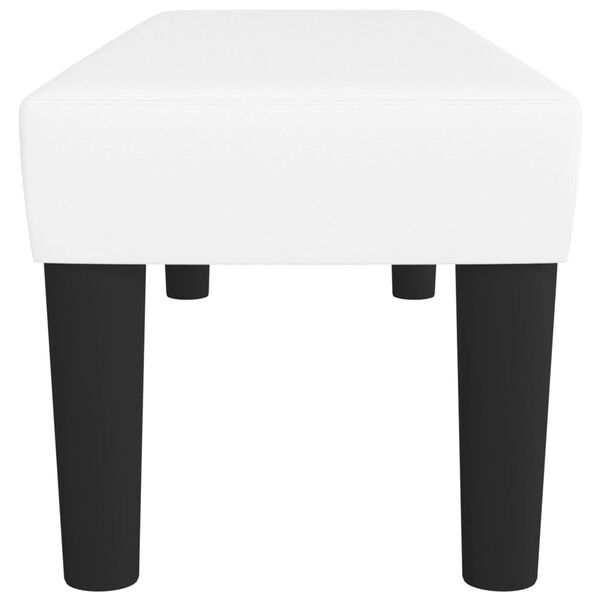 vidaXL sols, balts, 100x30x30 cm, mākslīgā āda