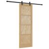 vidaXL Slīdo&scaron;ās durvis Dabiska un melna 73,5 x 211 cm