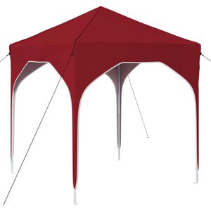vidaXL Pop-up svinību teltis 194 x 194 x 245 cm Burgundija