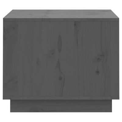 vidaXL kafijas galdiņš, pelēks, 120x50x40,5 cm, priedes masīvkoks