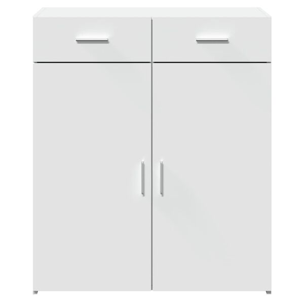 vidaXL kumode, balta, 80x42,5x93 cm, inženierijas koks