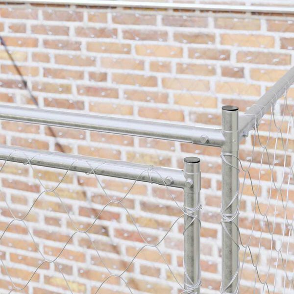 vidaXL Suņu būris Sudraba 200 x 200 x 200 cm Cinkots tērauds