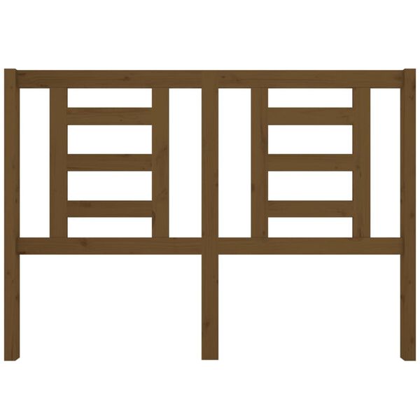 vidaXL gultas galvgalis, medus brūns, 141x4x100 cm, priedes masīvkoks