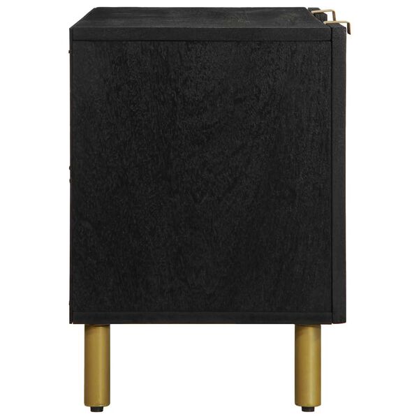 vidaXL TV skapītis, 105x33x46 cm, melns, inženierijas koks