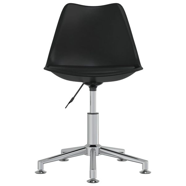 vidaXL biroja krēsls, melna mākslīgā āda