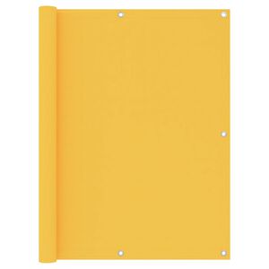 vidaXL balkona aizslietnis, 120x600 cm, dzeltens audums