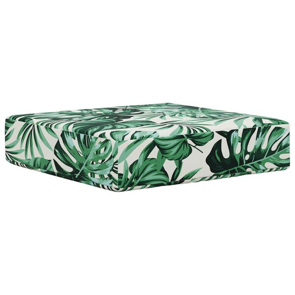 vidaXL Āra sēdvietu spilvens Lapu raksts 40 x 40 x 8 cm