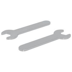 vidaXL Uzgriežņa 2 pcs Sudraba 10 mm Dzelzs