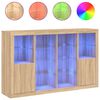 vidaXL kumodes ar LED apgaismojumu, 3 gab., ozolkoka